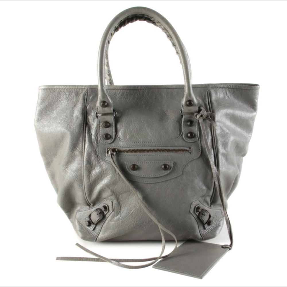 Balenciaga The Sunday Tote in Gray Leather